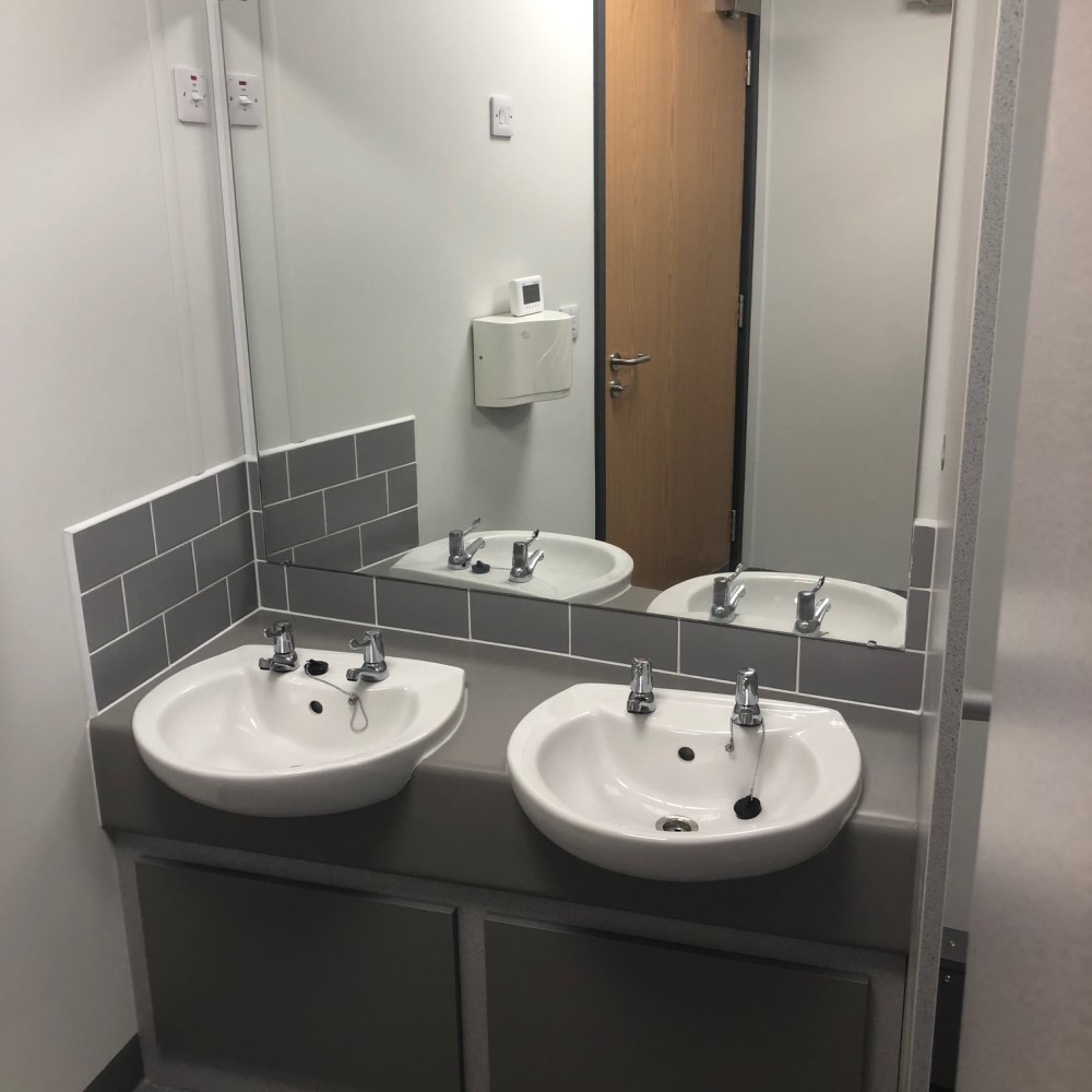 Washroom Facilities In Prefab Classroom Modular Building