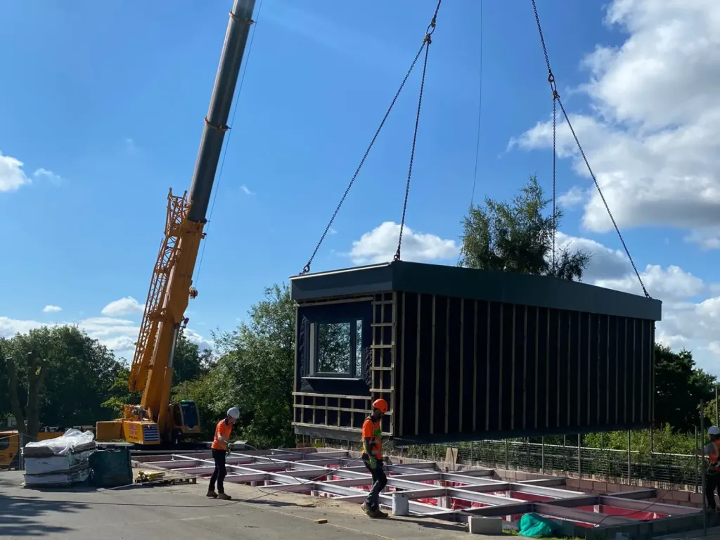 Curzon Primary Portable Building Crane Installation