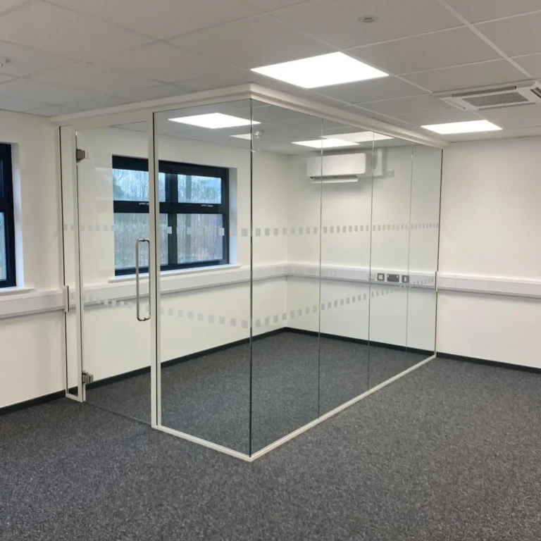 Internal Modular Block with Glass Partioning Office - Summerdown Southfield Trust Academy