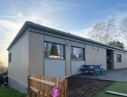Portable Building On A Sloping Site With Restricted Access