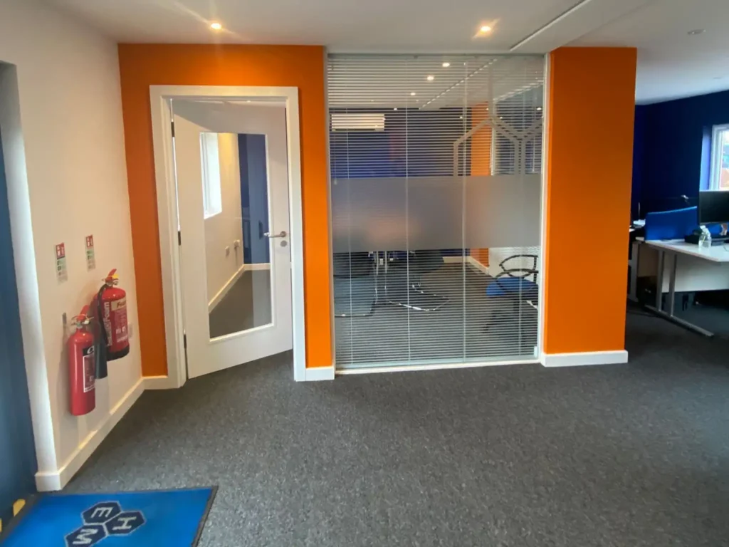 HiTek Electrical Reception Office Entrance and Glass Partion Meeting Room