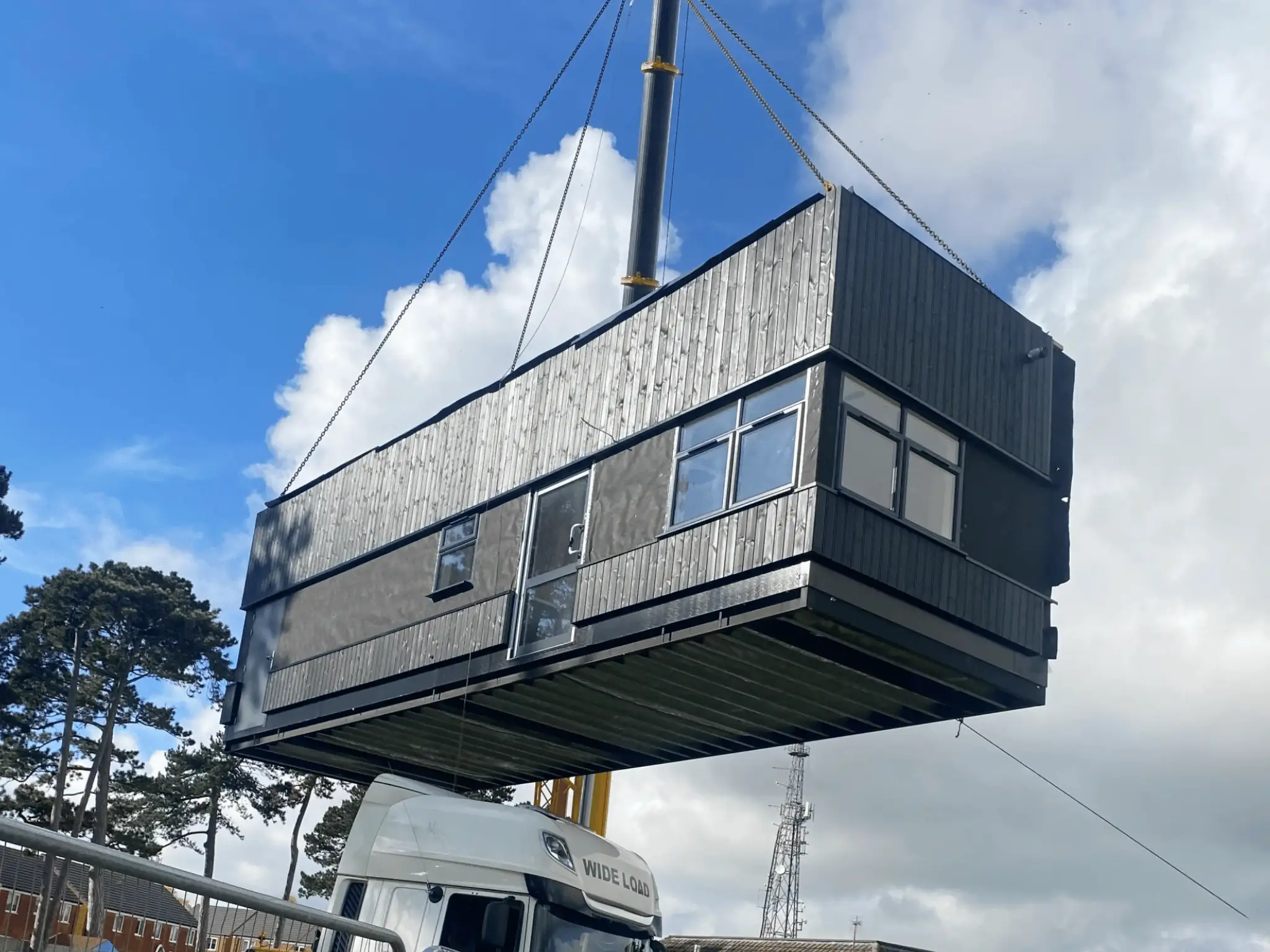 Emergency Classrooms Temporary School Building Installation in England by MPH Building Systems