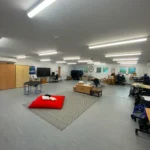Classroom Inside SEN Modular Classroom With Accessible Bathroom In Line With BB104 Guidance
